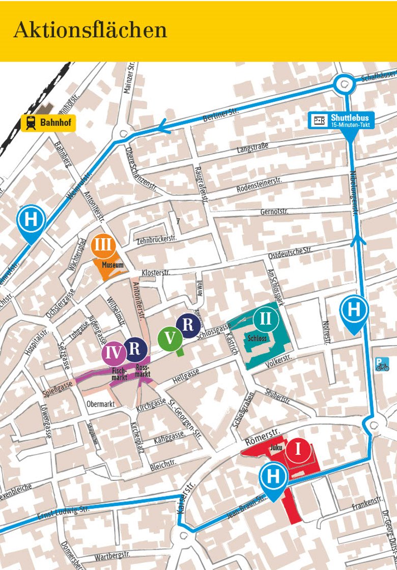Flyer zu den Aktionsflächen beim Römerfest