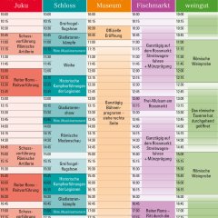 Flyer zu den Programmpunkten am Samstag beim Römerfest