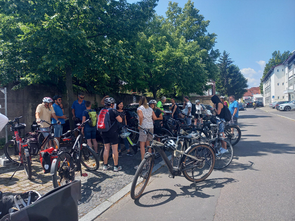 personen beim Stadtradeln