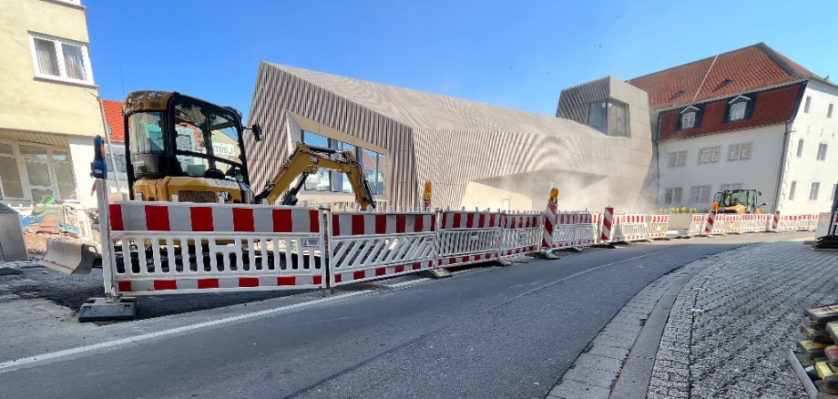 Die Baustelle in der Hospitalstraße