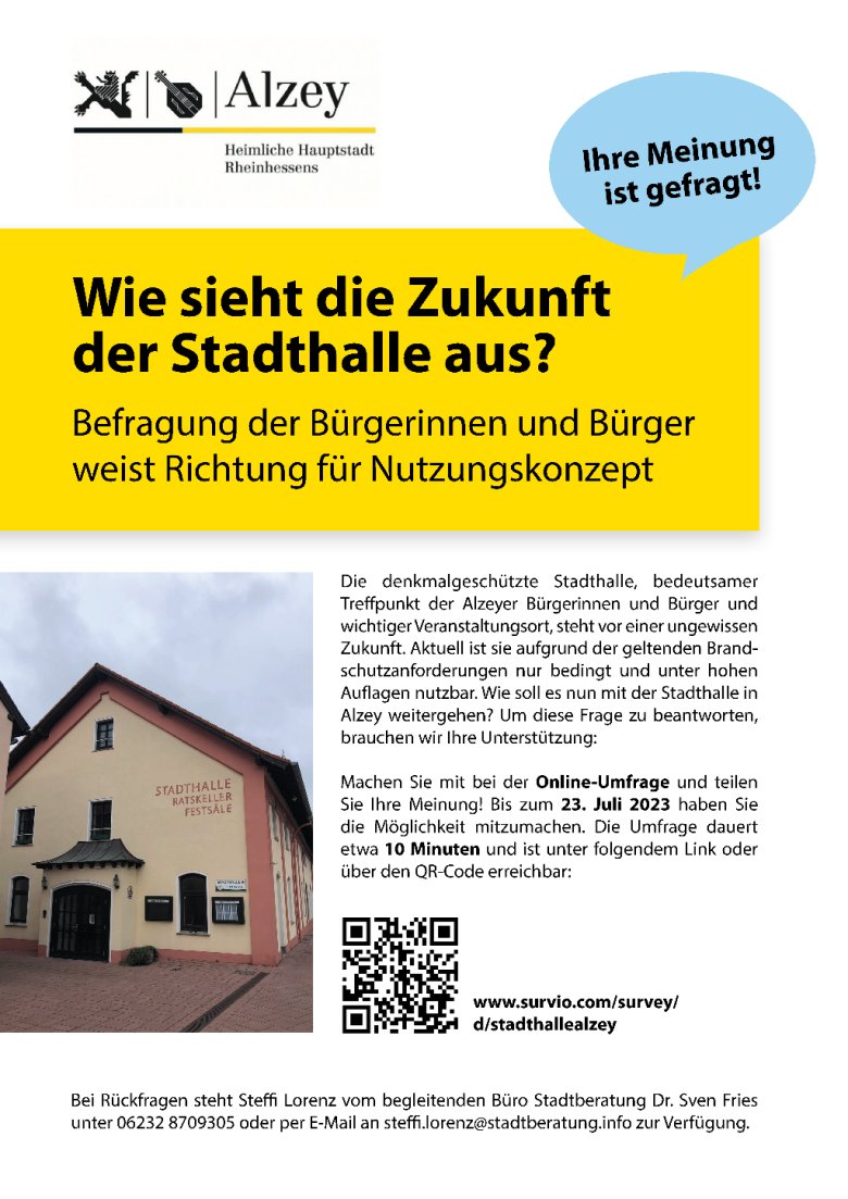 Umfrage zur Stadthalle