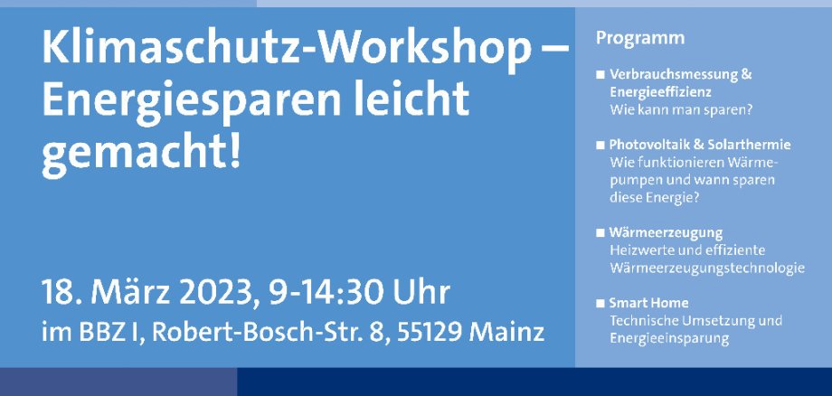 Flyer zum klimaschutz-Workshop