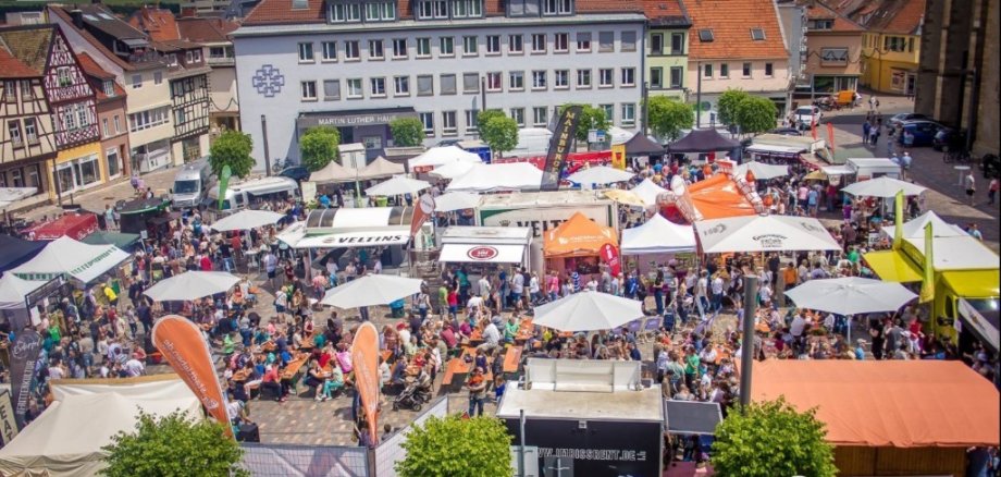 Das Streetfoodfestival aus der Vogelperspektive