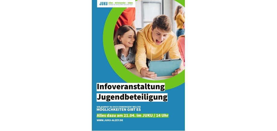 Poster der Informationsveranstaltung Jugendbeteiligung