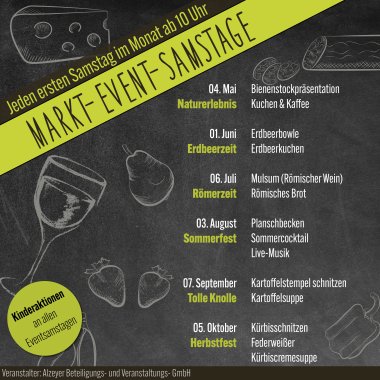 Plakat für Markt-Event-Samstage