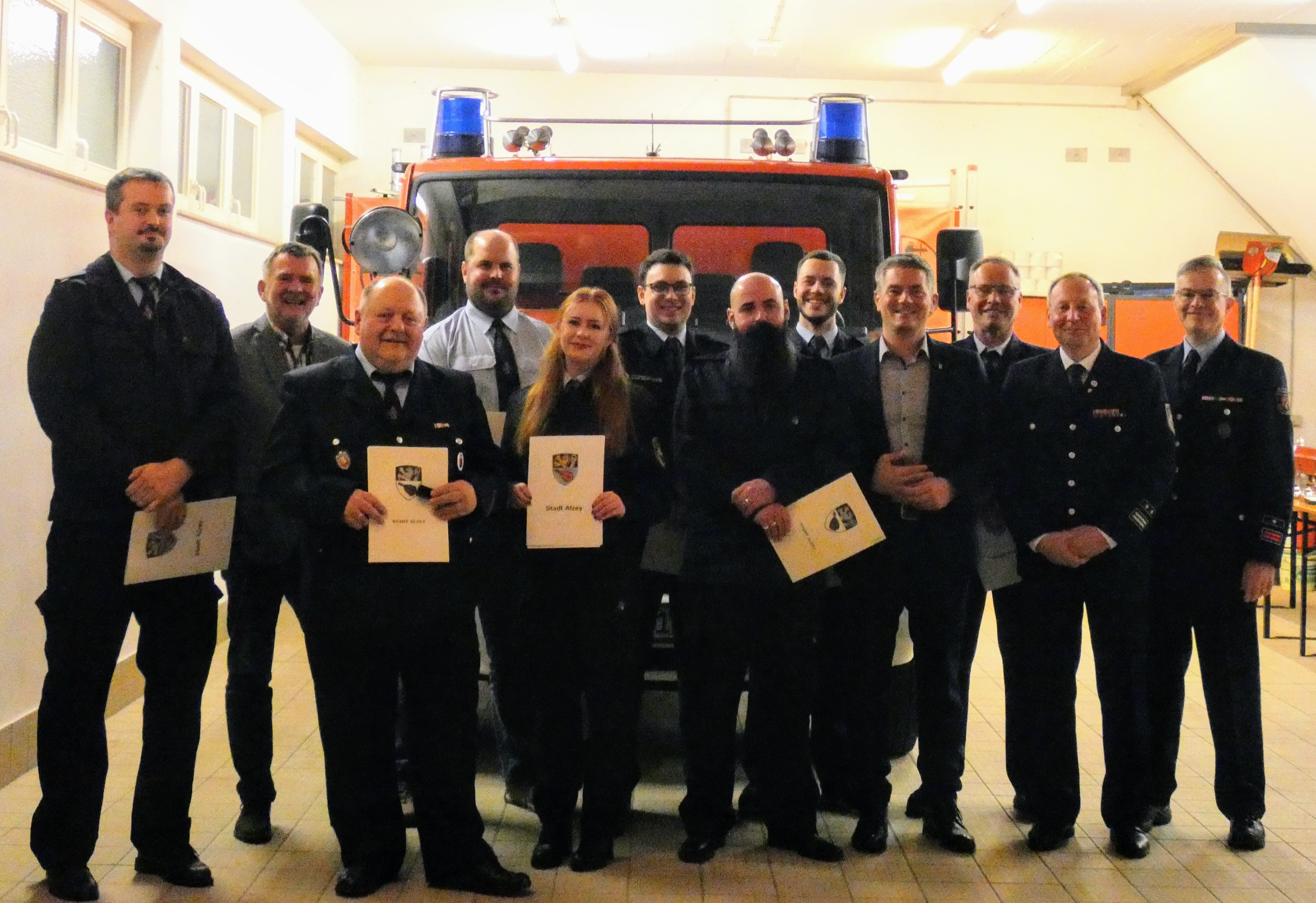 Die Kameradinnen und Kameraden der Freiwilligen Feuerwehr Alzey-Weinheim. 