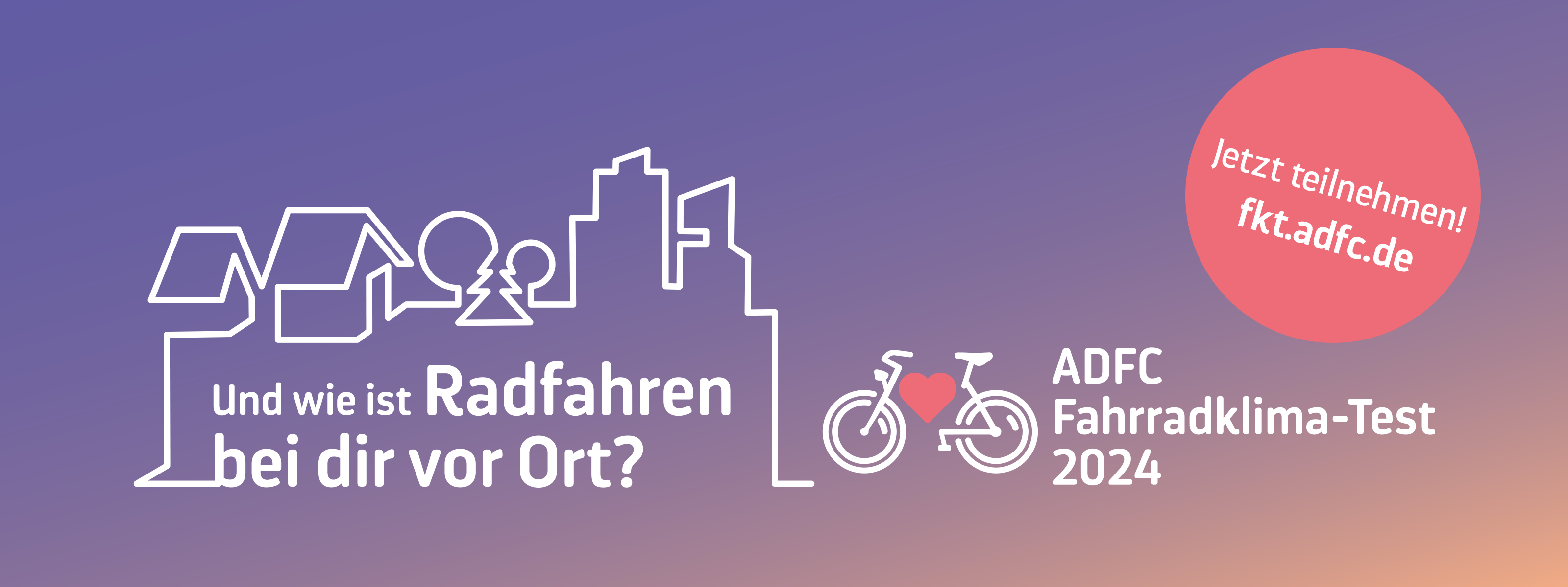 Plakat für den ADFC-Fahrradklima-Test 2024