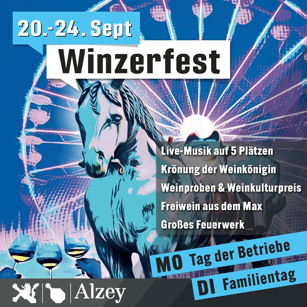 Das Plakat zum Alzeyer Winzerfest
