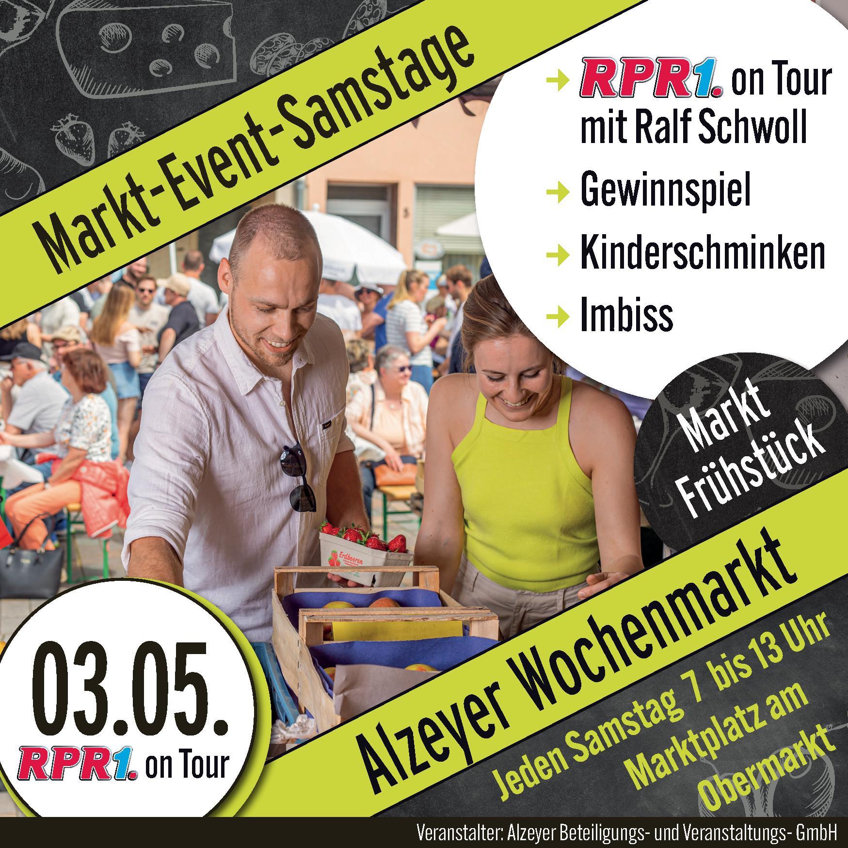 Wochenmarkt Ankündigungsflyer