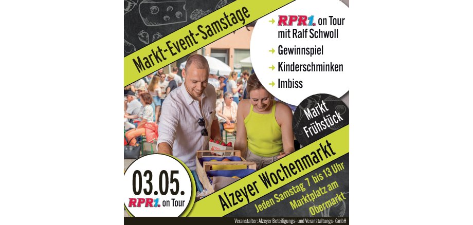 Wochenmarkt Ankündigungsflyer