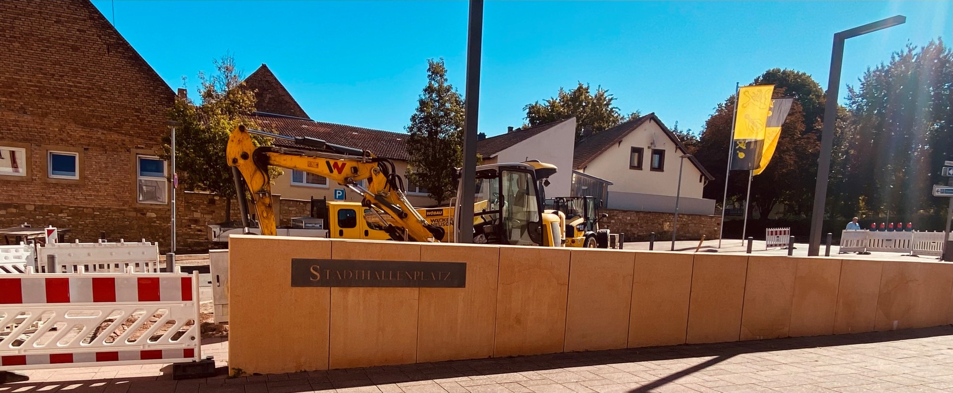 Stadthallenplatz Baustelle