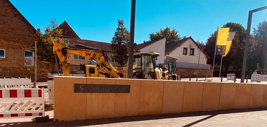 Stadthallenplatz Baustelle