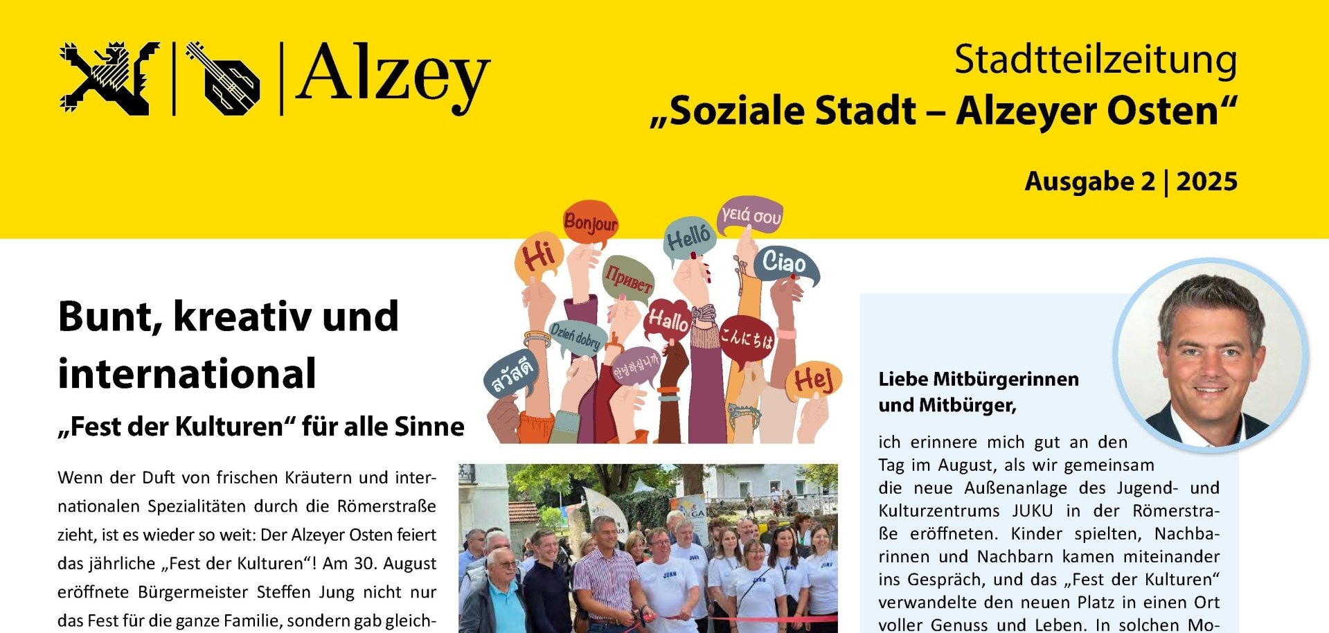 Ein Ausschnitt einer Ausgabe der Stadtteilzeitung