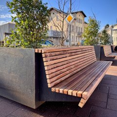 Mobiles Grün an der Stadthalle.
