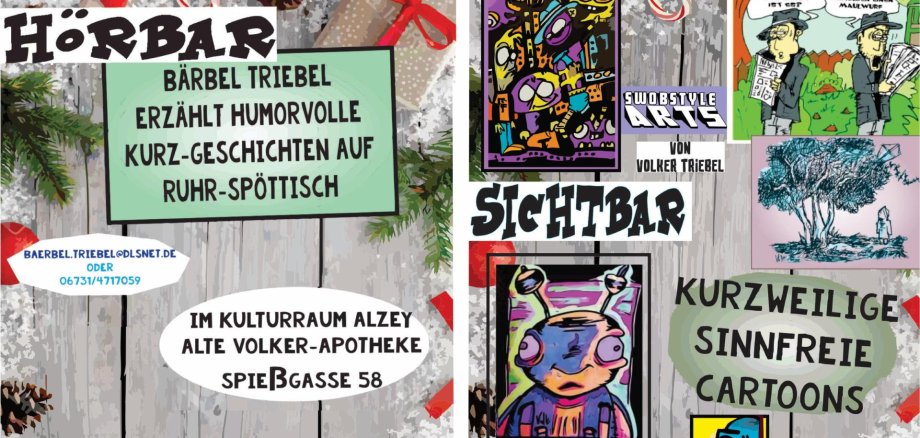 Werbeflyer für Hörbar-Sichtbar (Hörbar Bärbel Triebel und Sichtbar Volker Triebel)