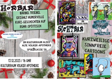 Werbeflyer für Hörbar-Sichtbar (Hörbar Bärbel Triebel und Sichtbar Volker Triebel)