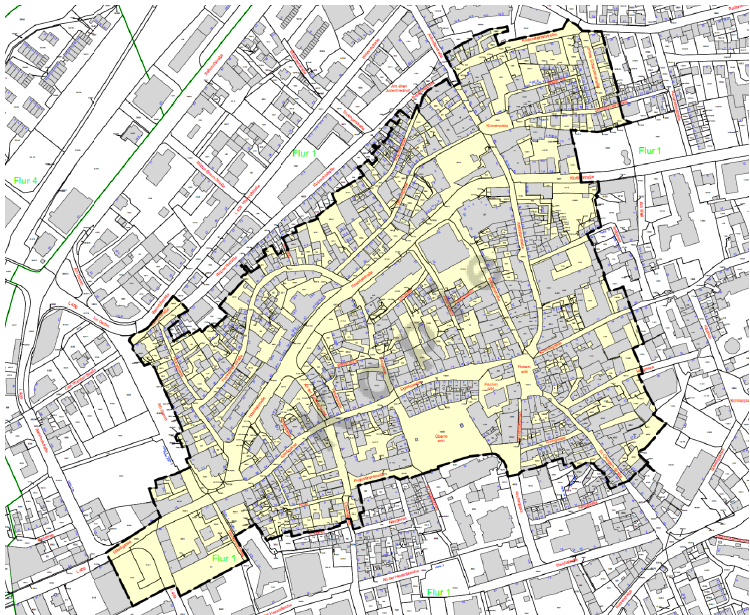 markierte Innenstadt