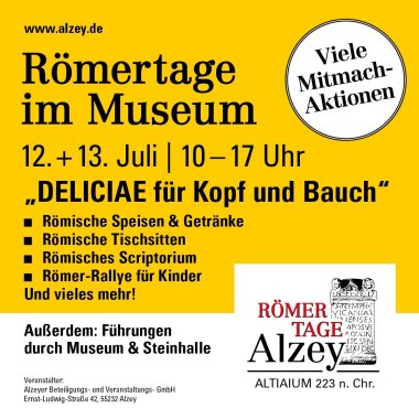 Plakat für Römertage am 12+13 Juli