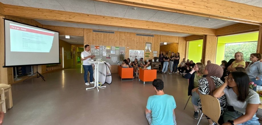 Präsentation, für einige Personen.