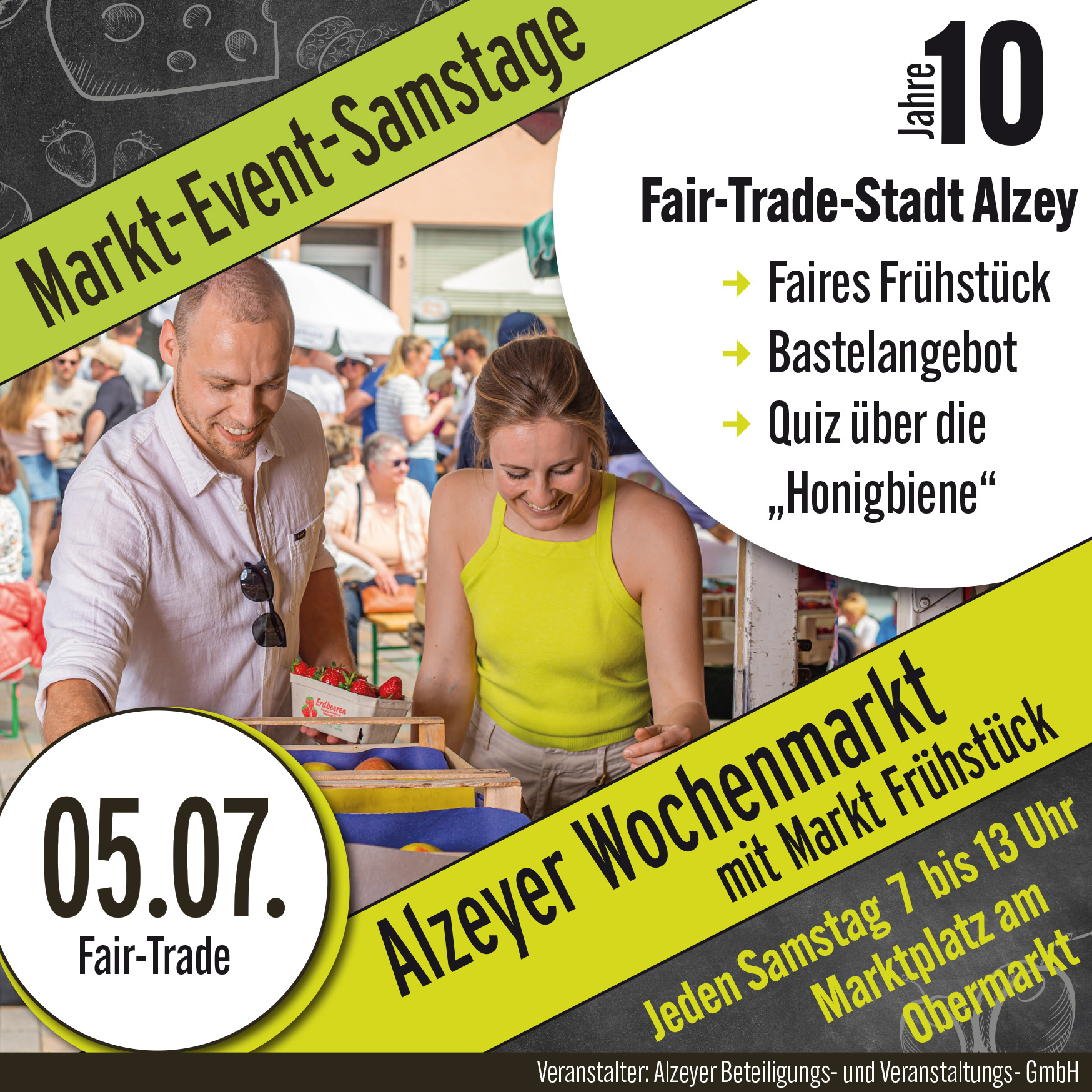 Plakat vom Markt-Event-Samstag