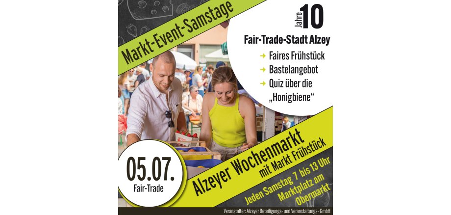 Plakat vom Markt-Event-Samstag