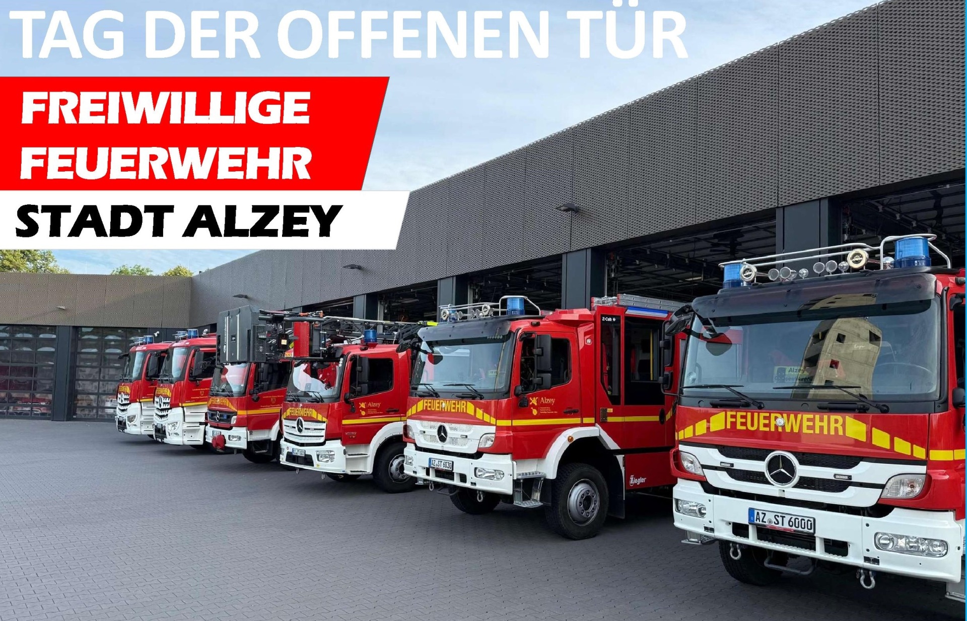 Feuerwehr Alzey Flyer,n Tag der offenen Tür.