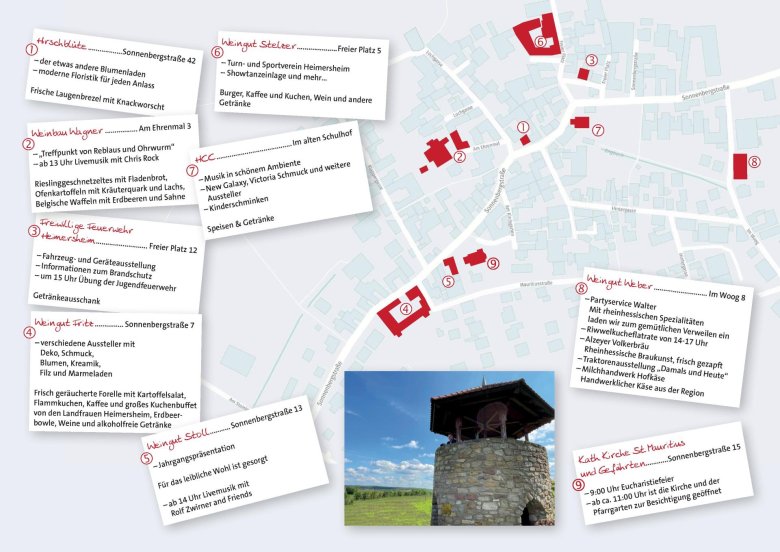 Flyer von Heimersheim und Gebäuden in Heimersheim