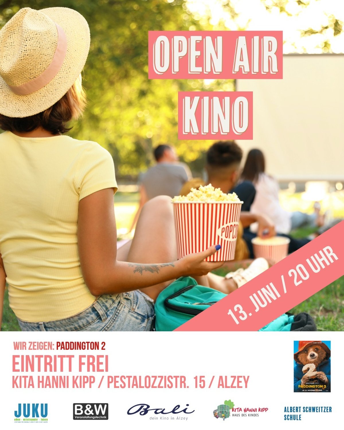 Flyer für das Open Air Kino JUKU