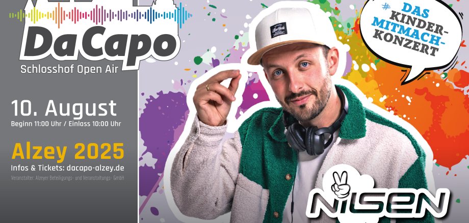 DaCapo am 10. August tritt Kinderstar Nilsen auf