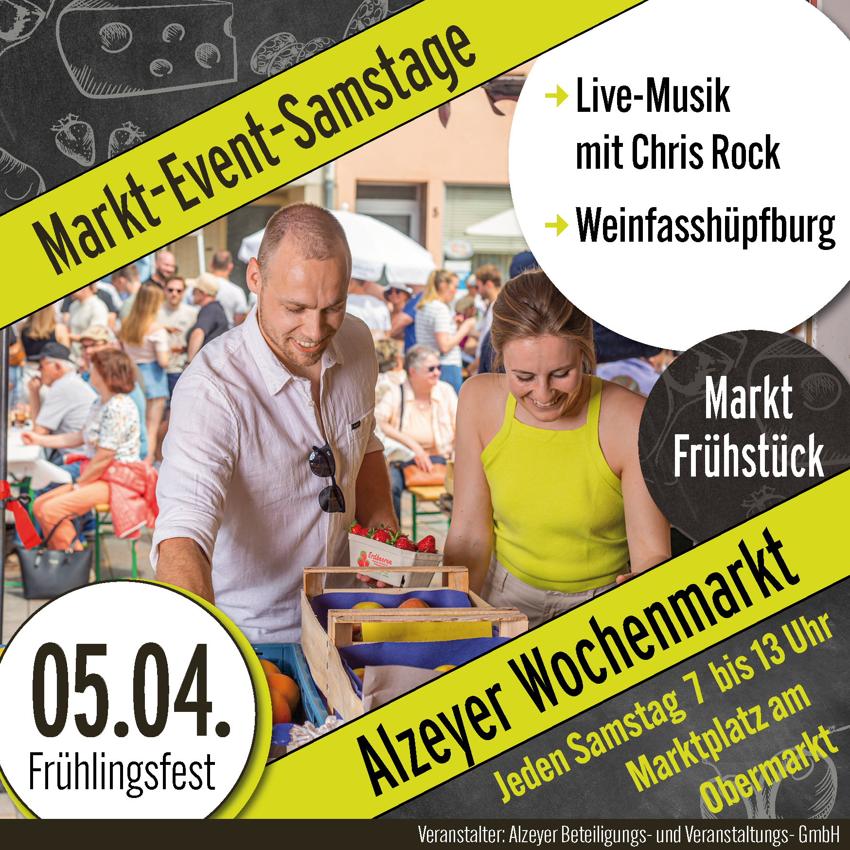 Flyer Markt-Event-Samstag/Wochenmarkt