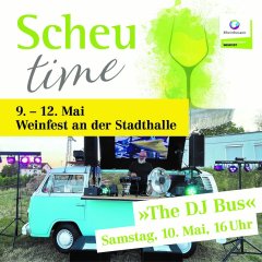 Plakat für Scheutime mit the DJ Bus