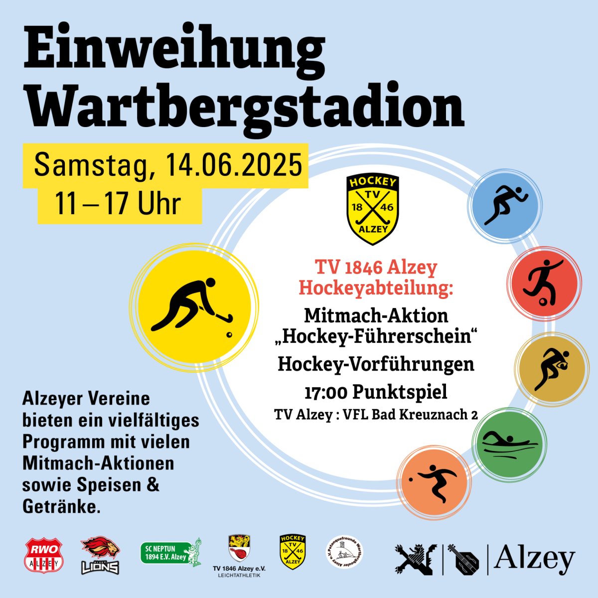 Plakat zur Einweihung des Wartbergstadions