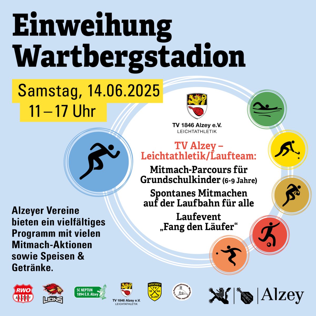 Plakat zur Einweihung des Wartbergstadions
