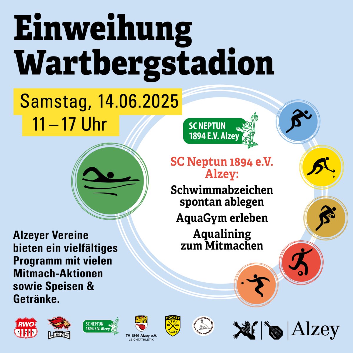 Plakat zur Einweihung des Wartbergstadions