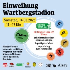 Plakat zur Einweihung des Wartbergstadions