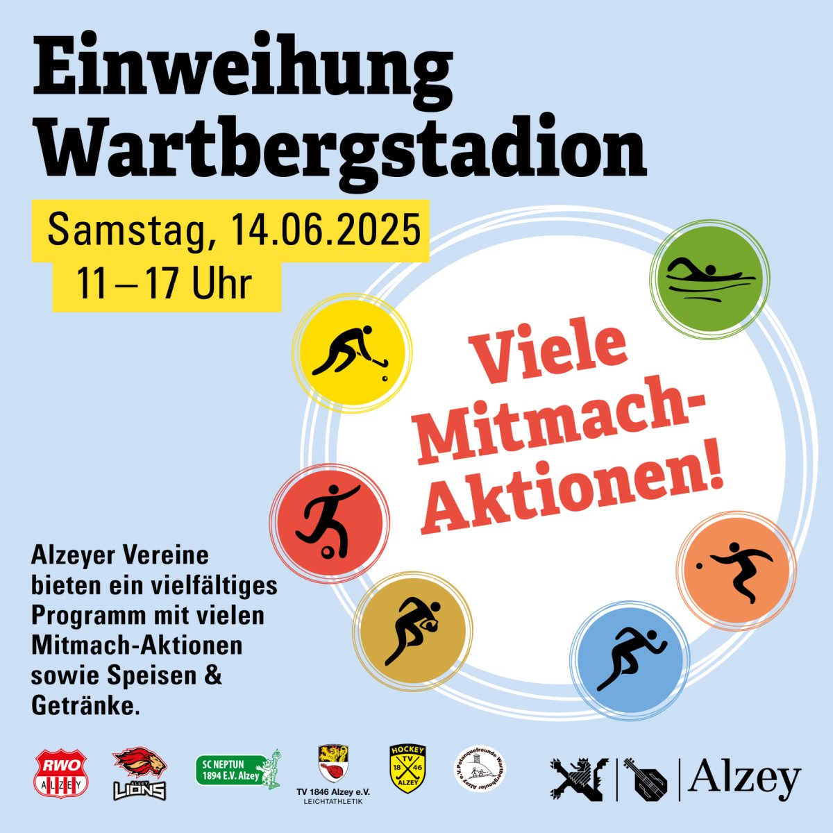 Plakat zur Einweihung des Wartbergstadions