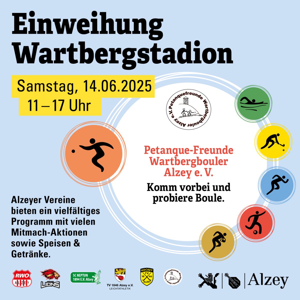 Plakat zur Einweihung des Wartbergstadions