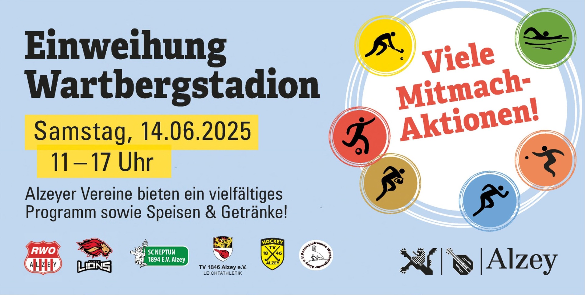Plakat zur Einweihung des Wartbergstadions