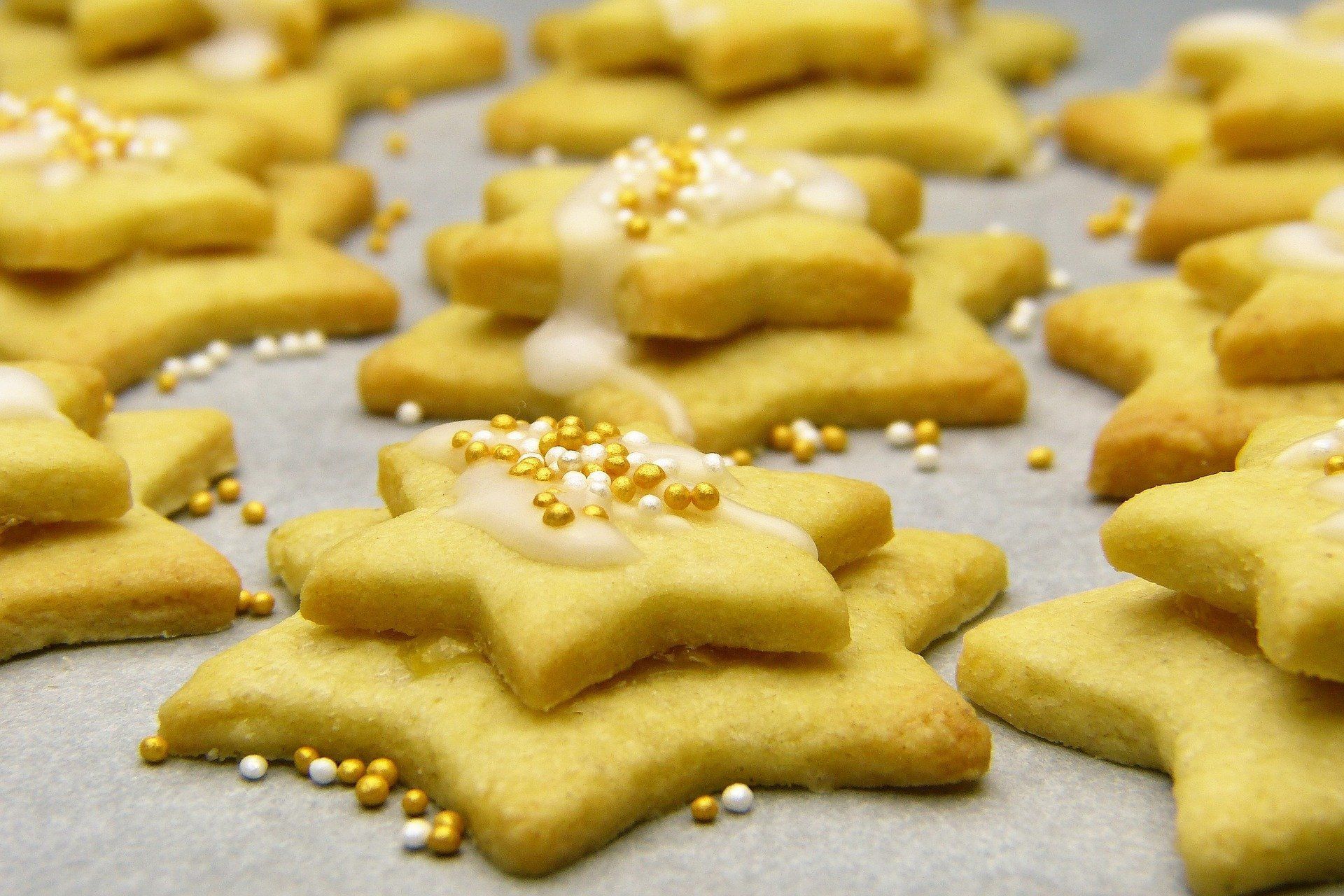 Weihnachtsplätzchen in Sternenform