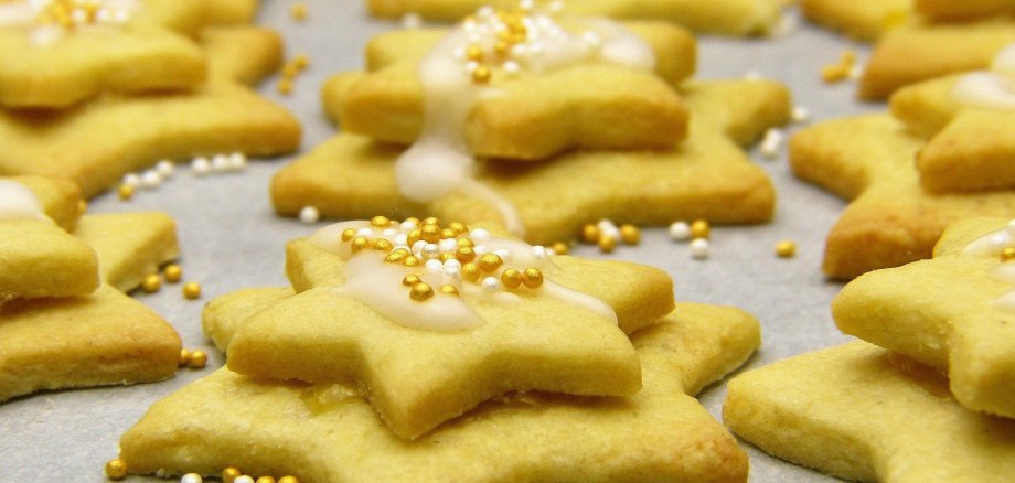 Weihnachtsplätzchen in Sternenform