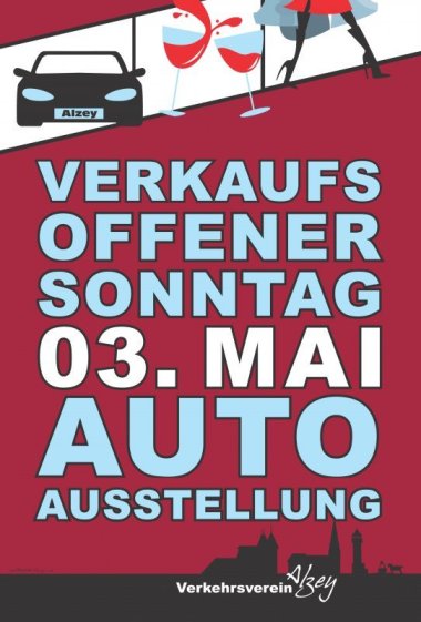 Flyer Verkaufsoffener Sonntag und Auto Ausstellung
