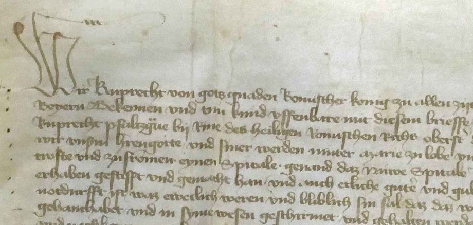 Man sieht ein altes Schriftstück