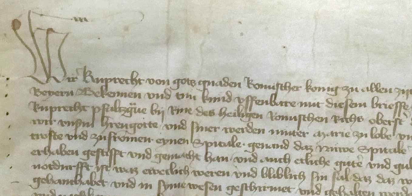 Man sieht ein altes Schriftstück