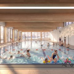 Design des neuen Alzeyer Hallenbades von innen