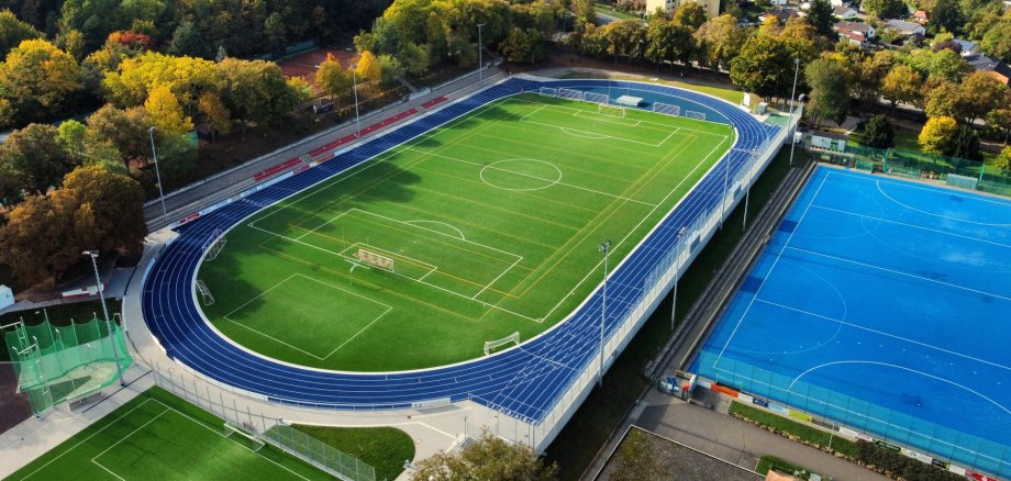 das neue Alzeyer Wartbergstadion von oben