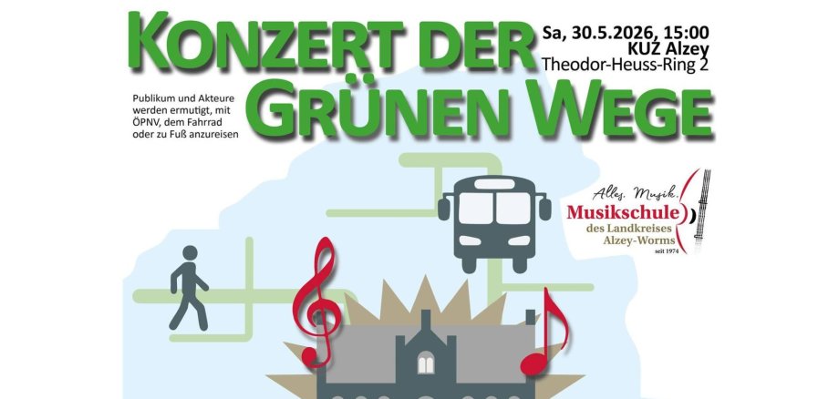 ein Poster für das Konzert der grünen Wege