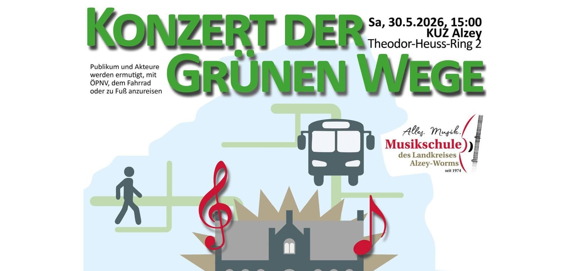 ein Poster für das Konzert der grünen Wege