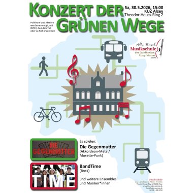 ein Poster für das Konzert der grünen Wege