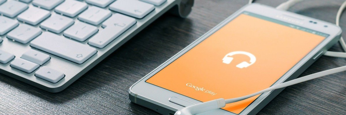 Handy mit einem Kopfhörersymbol auf dem Display