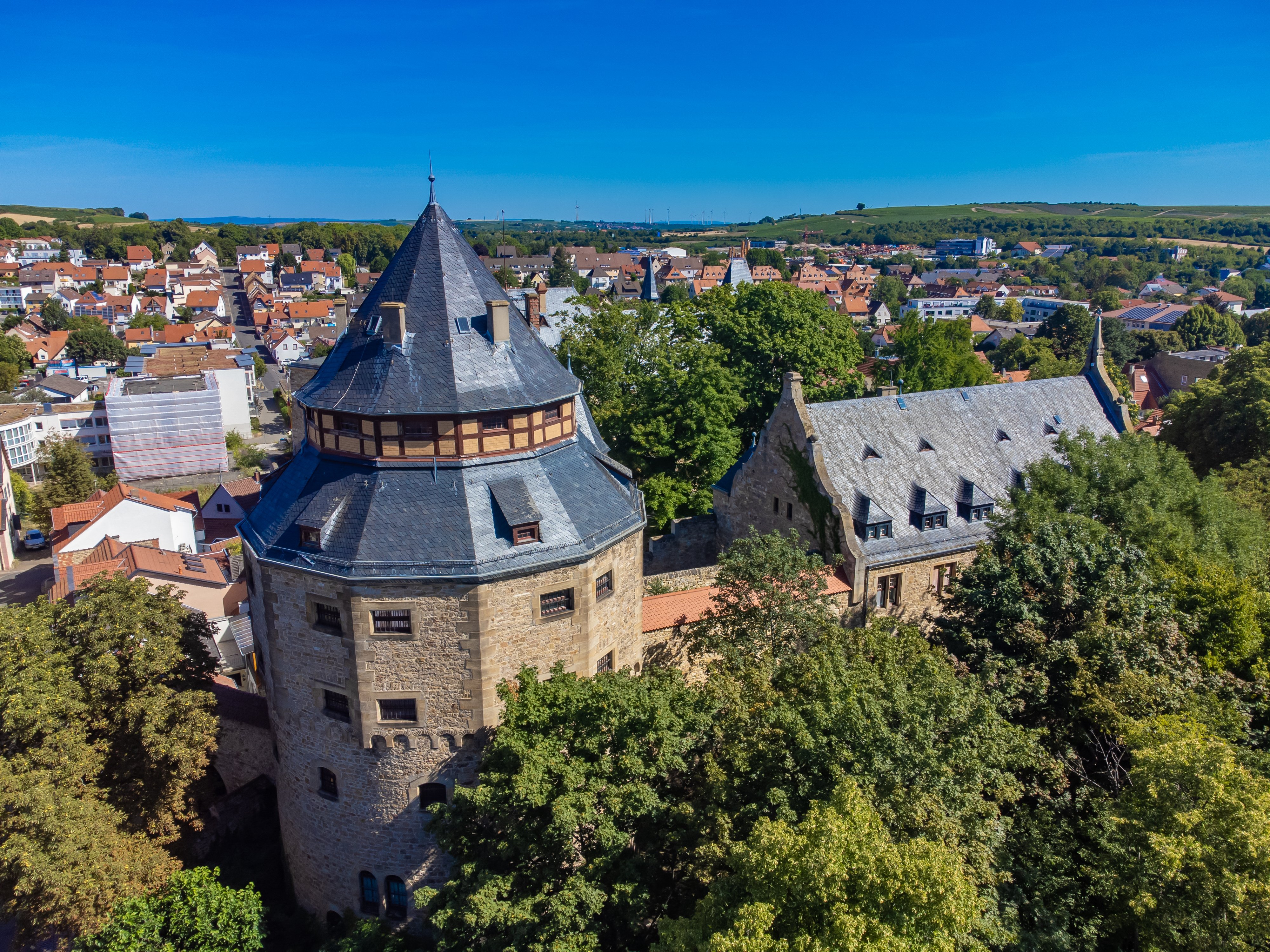 Das Alzeyer Schloss von Oben